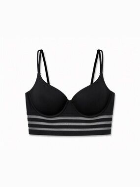 Victoria Secret T-Shirt Lightly Lined Demi Bra with Sheer Stripe Detail, 32C